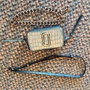 Marc Jacobs Metallic Croc-Embossed Crossbody